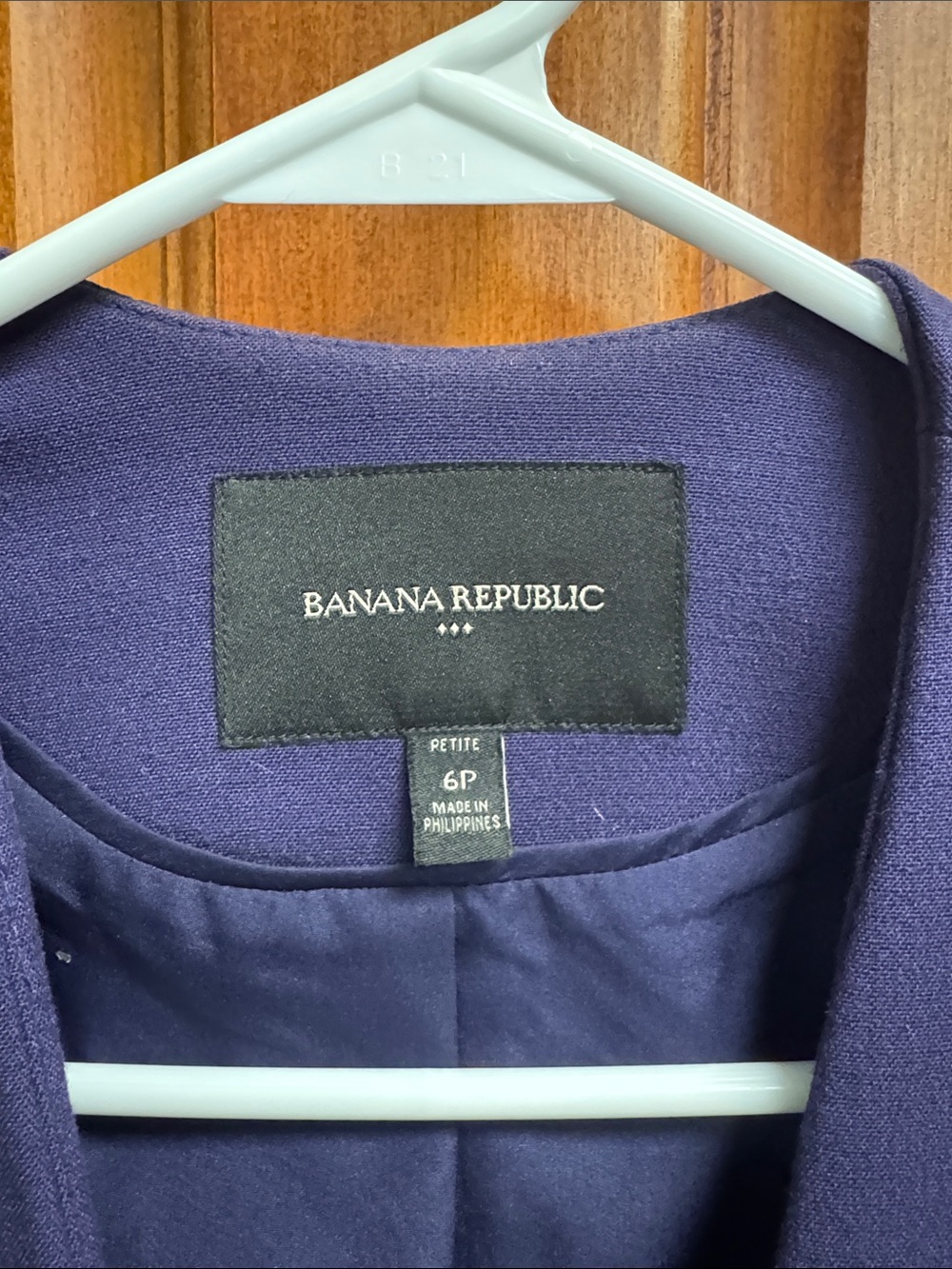 Banana Republic Deep Purple Open-Front Cropped Blazer - Picture 2 of 6